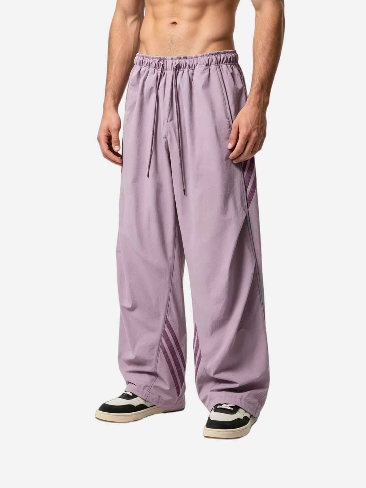 Haaura Baggy Ombre Stripe Patchwork Pants