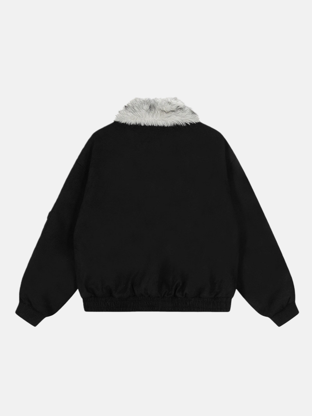Haaura Cross Fur Collar Loose Jacket