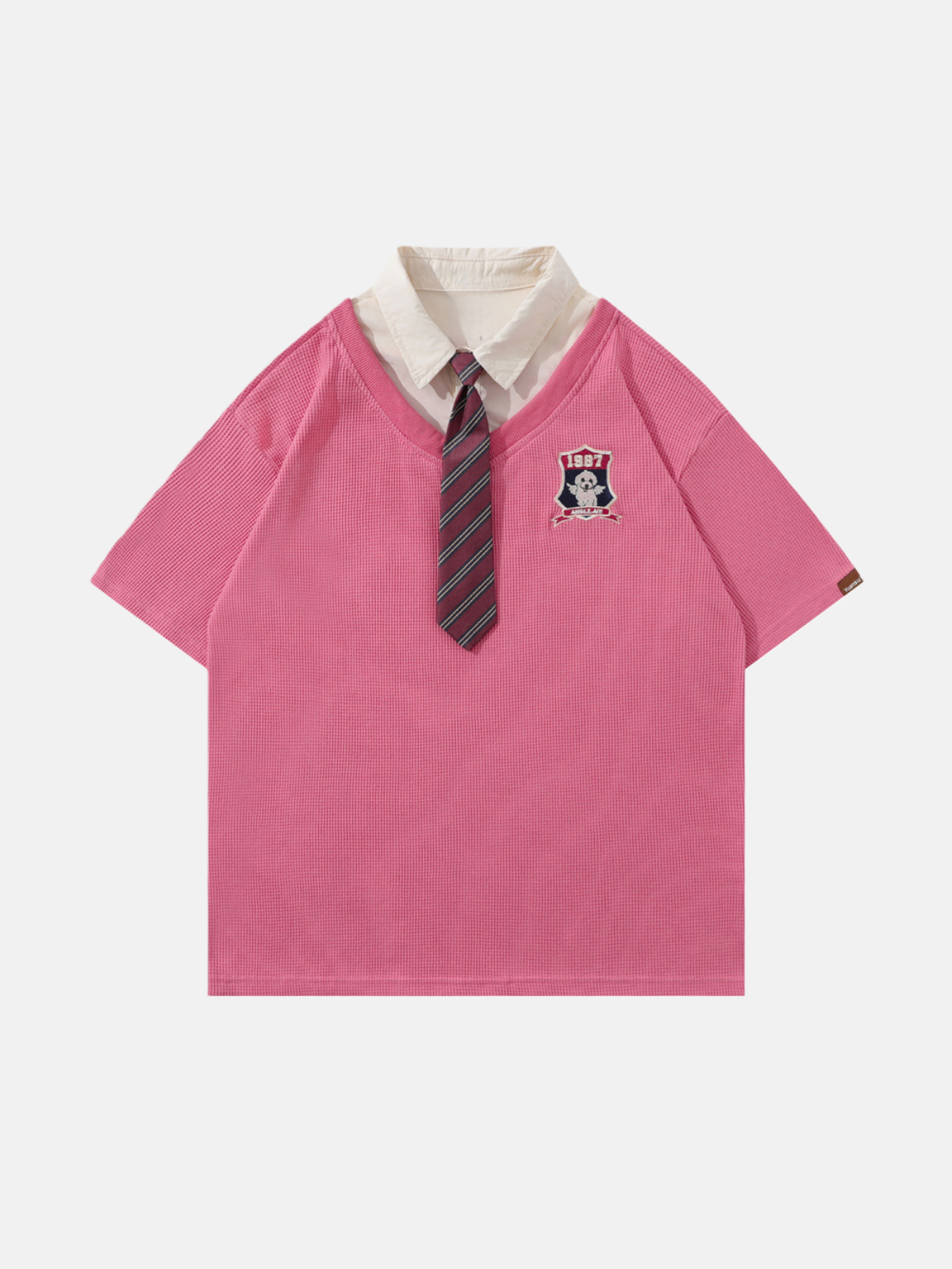 Haaura Layered Stripe Tie Tee