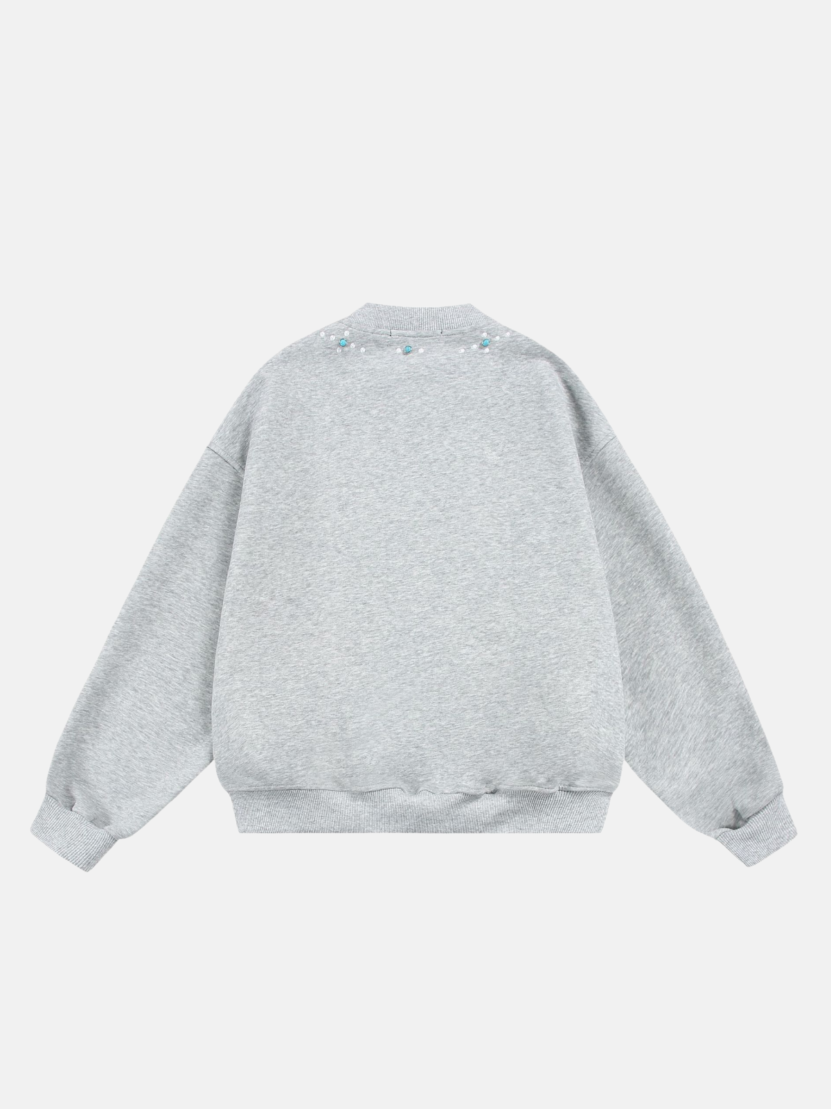 Haaura Turquoise Stud Collar Sweatshirt