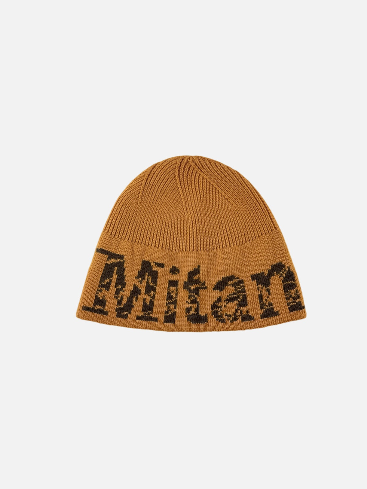 Two-Tone Ribbed Knit Beanie