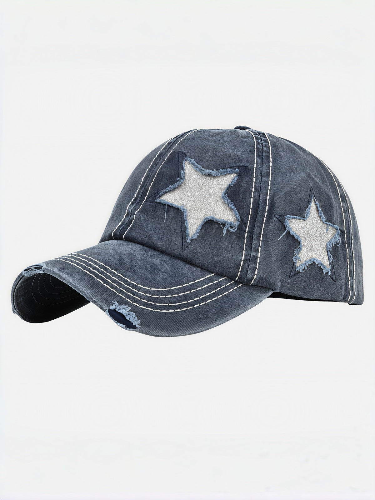Star Embroidery Distressed Cap
