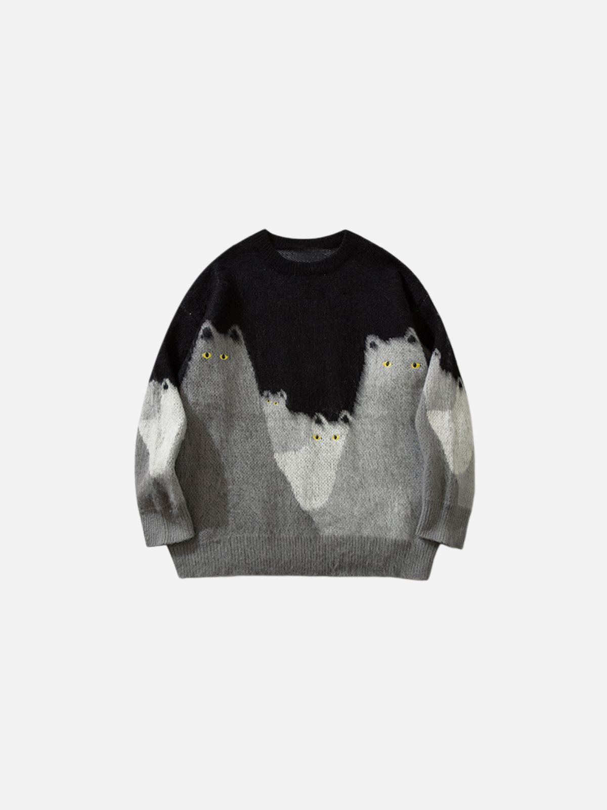 Haaura Cat Graphic Oversized Knit Sweater