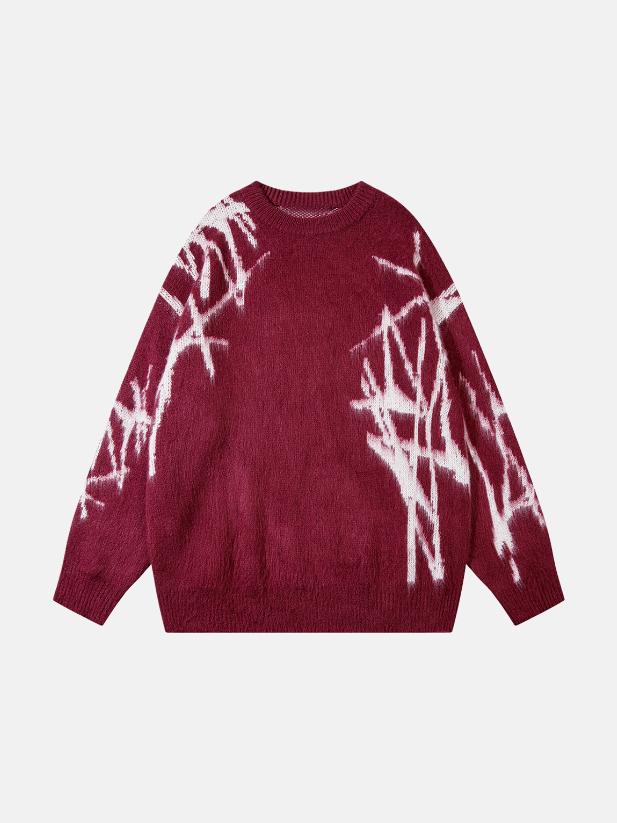 Haaura Irregular Graffiti Graphic Sweater