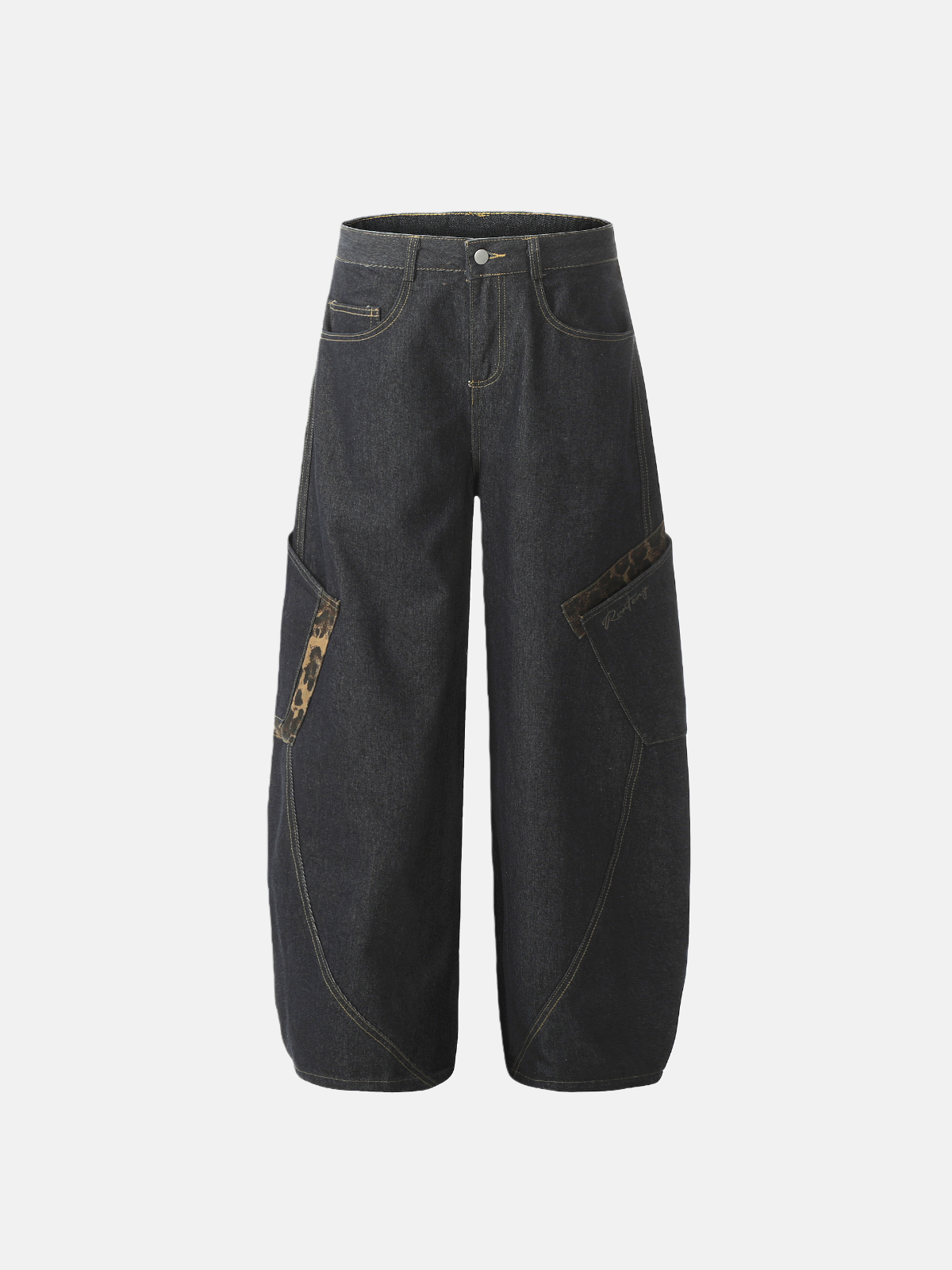 Haaura Patch Wide-Leg Jeans