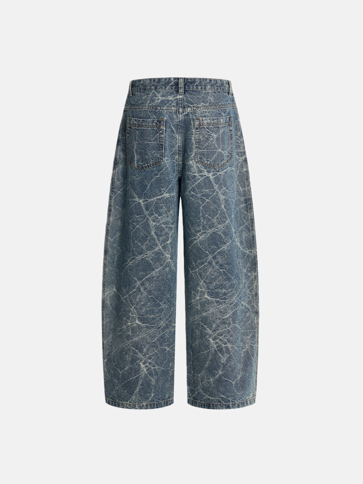 Haaura Crackle Wash Baggy Jeans