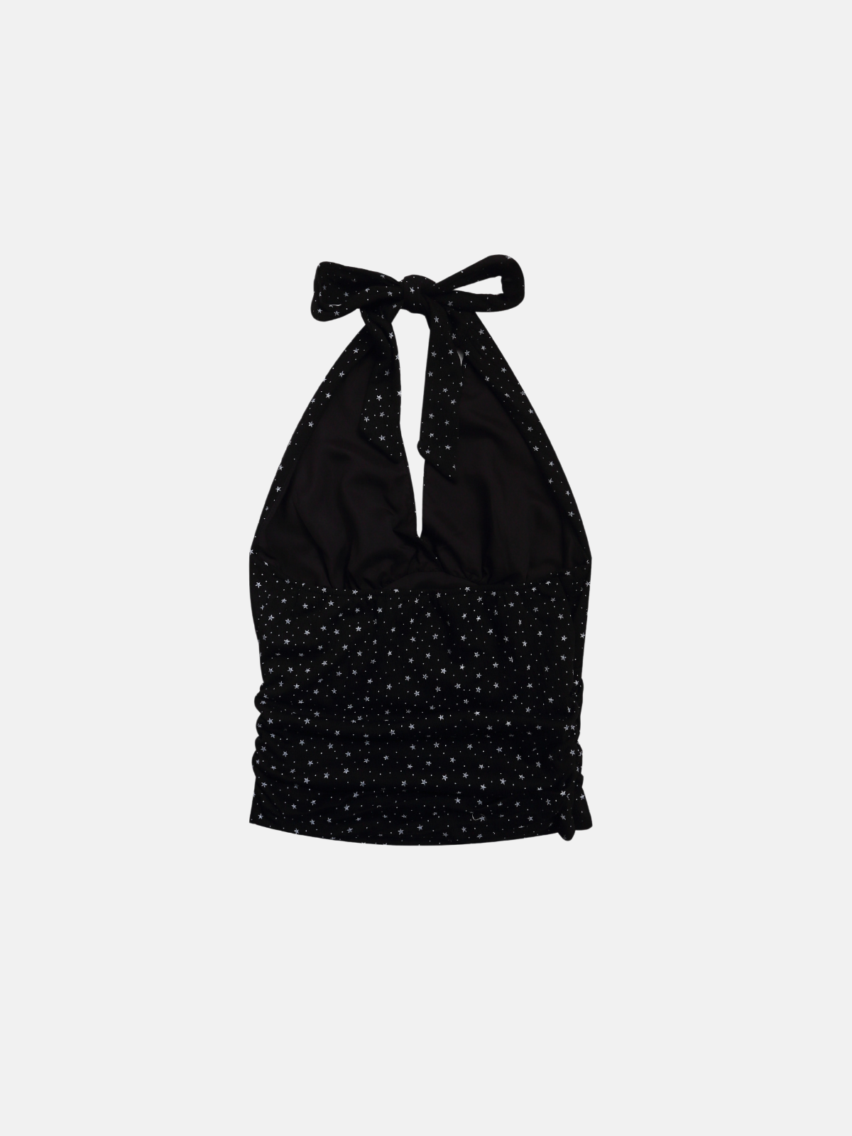 Haaura Star Print Ruffle Halter Top