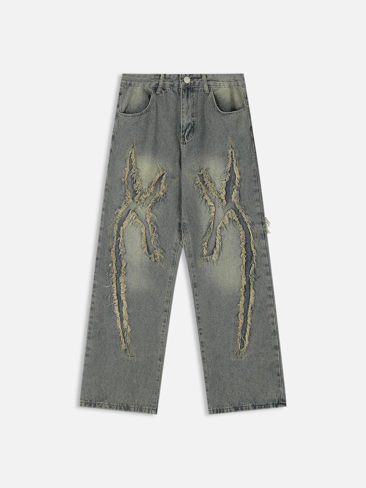 Haaura Washed Fringe Jeans