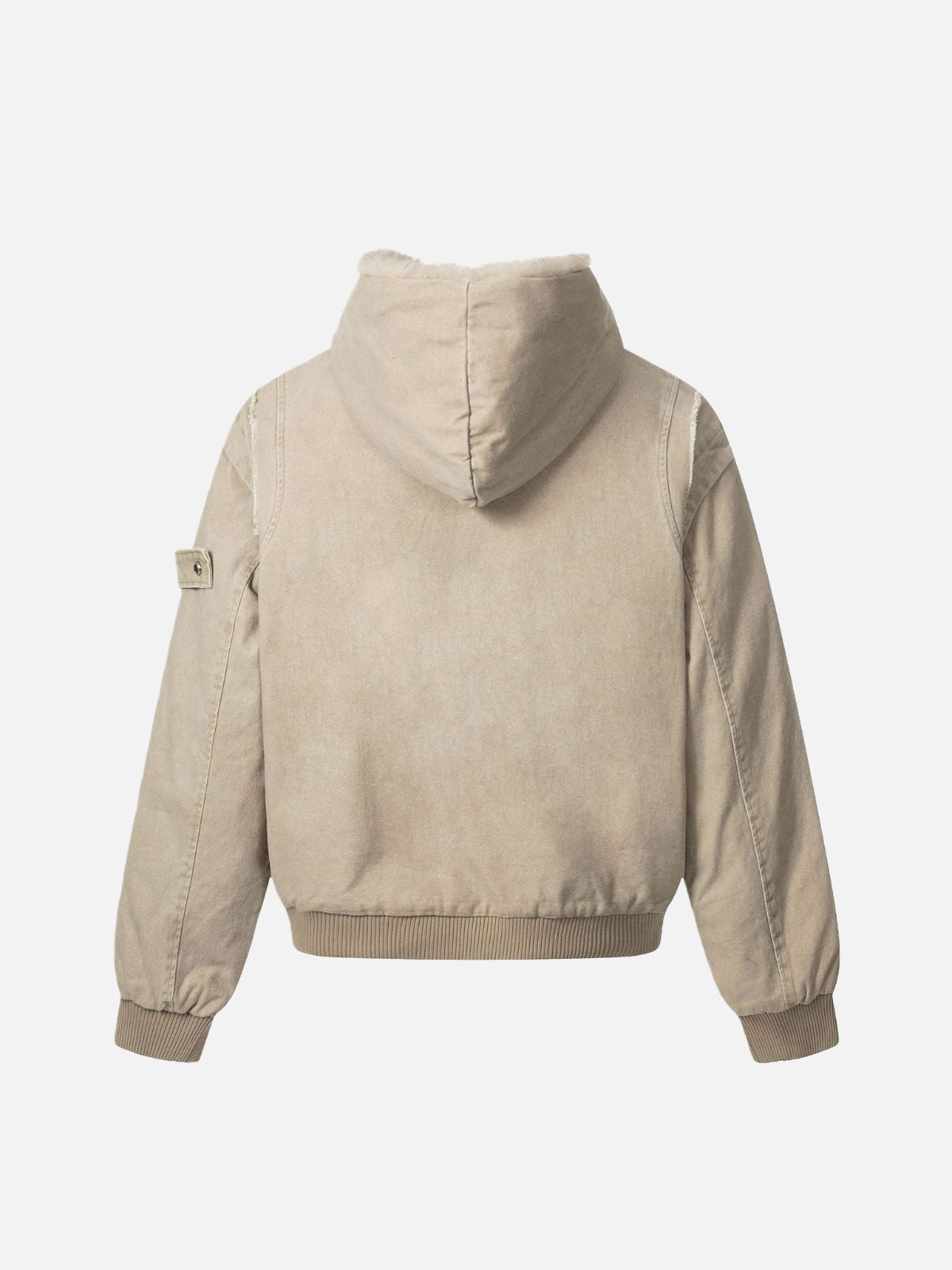 Haaura Fur-Trim Hooded Zip-Up Jacket