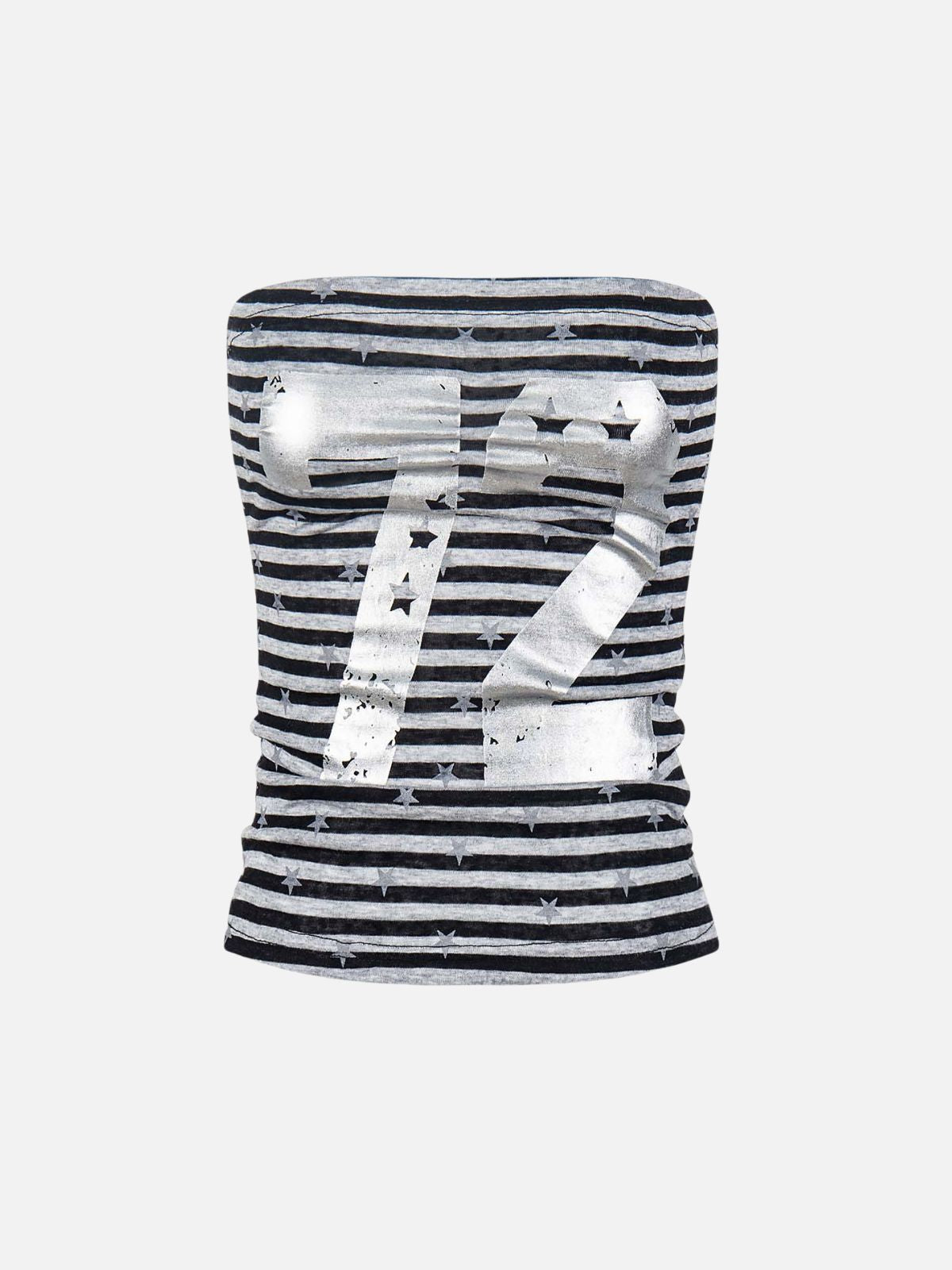 Haaura 71 Graphic Striped Tube Top