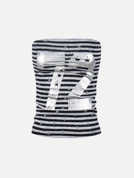 Haaura 71 Graphic Striped Tube Top