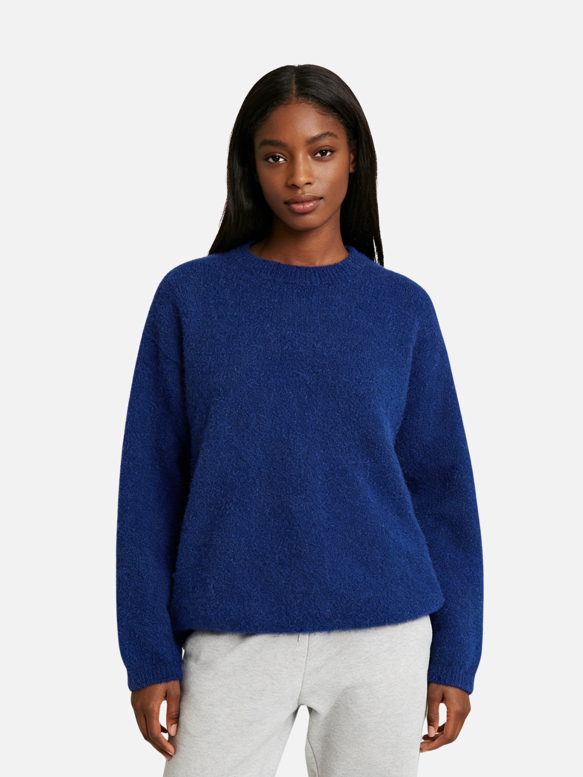 Haaura Solid Crewneck Knit Sweater