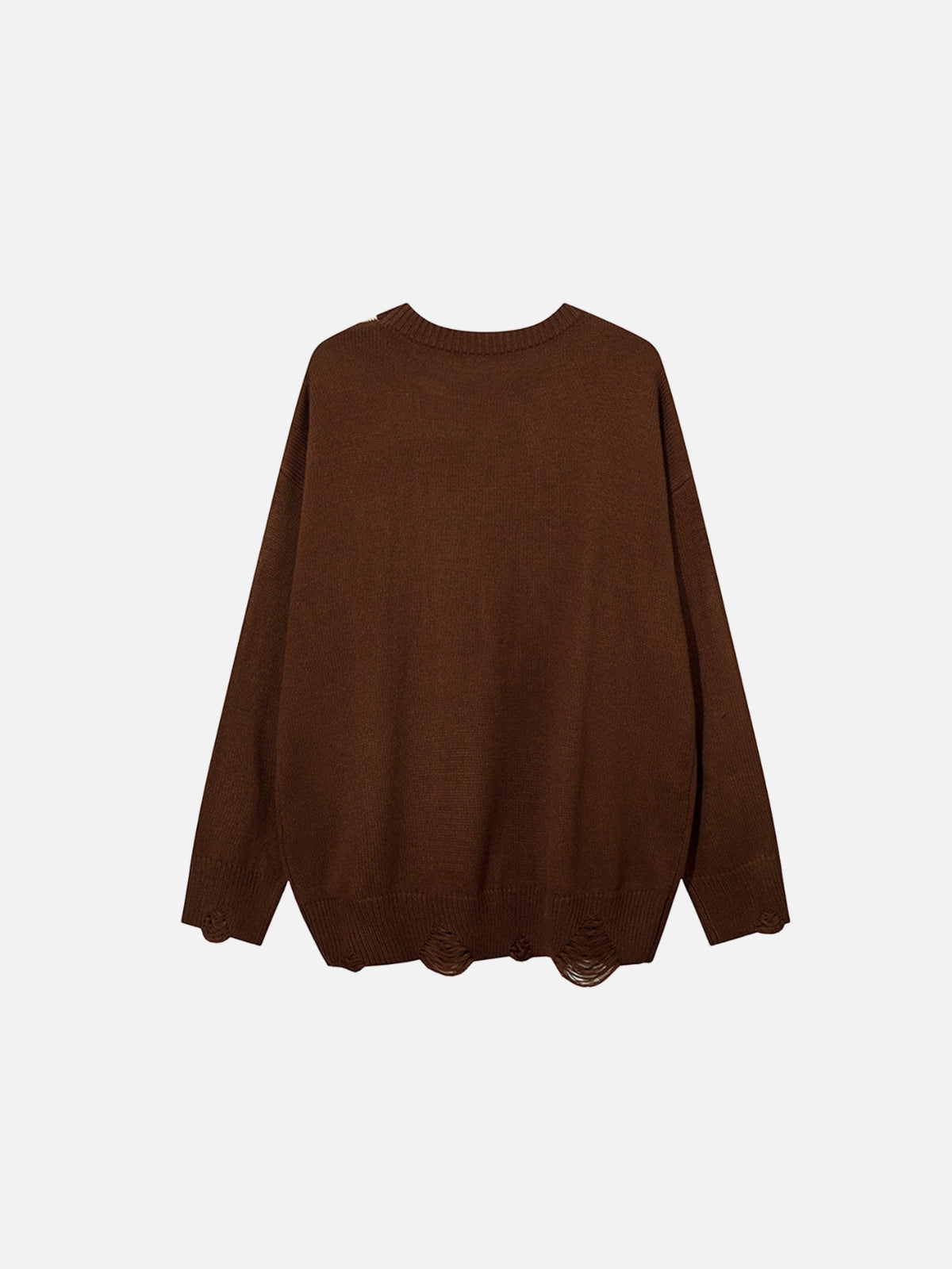 Haaura Distressed Letter Graphic Sweater