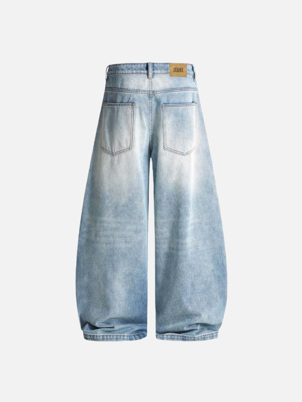 Haaura Seam Panel Baggy Barrel Jeans