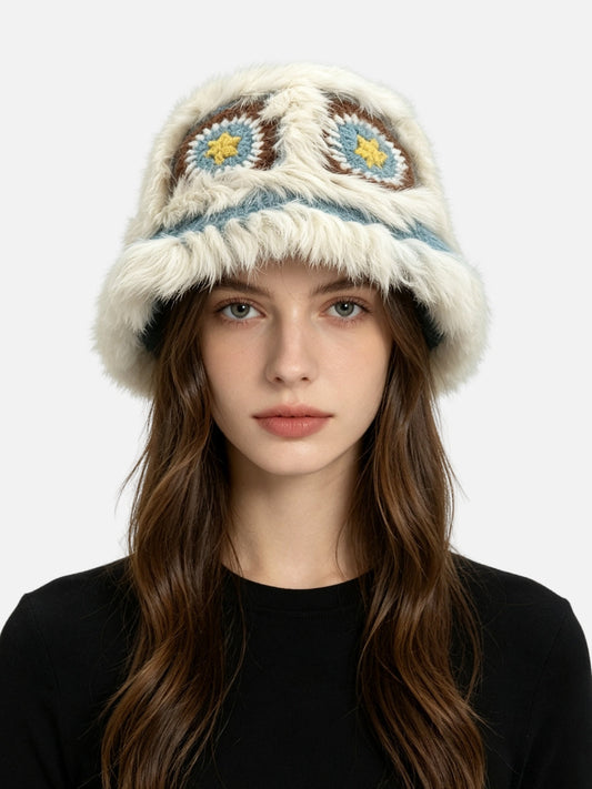 Fluffy Crochet Bucket Hat