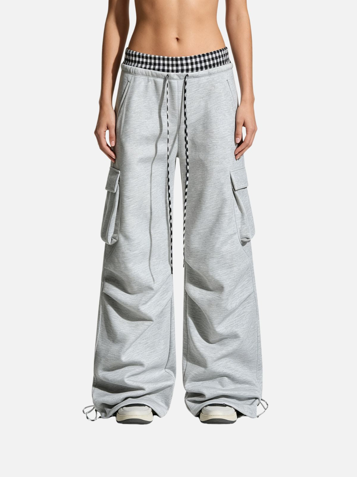 Haaura Checkerboard Waist Sweatpants