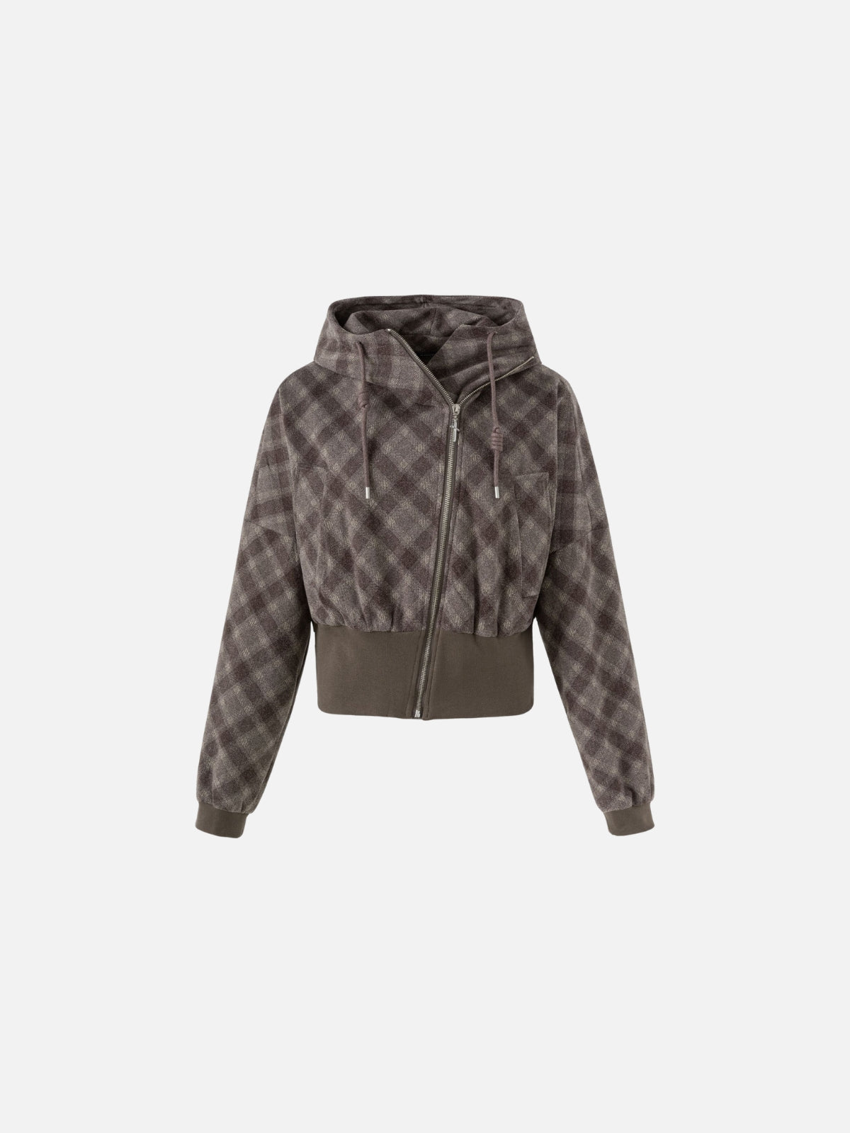 Haaura Argyle Zip Up Hoodie