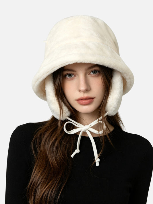 Fluffy Earflap Bucket Hat