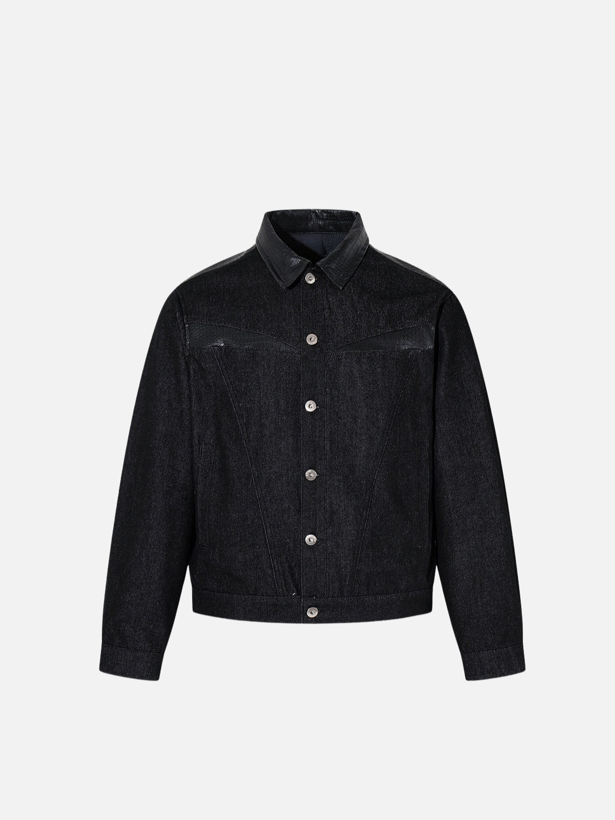 Haaura Croc Panel Denim Jacket