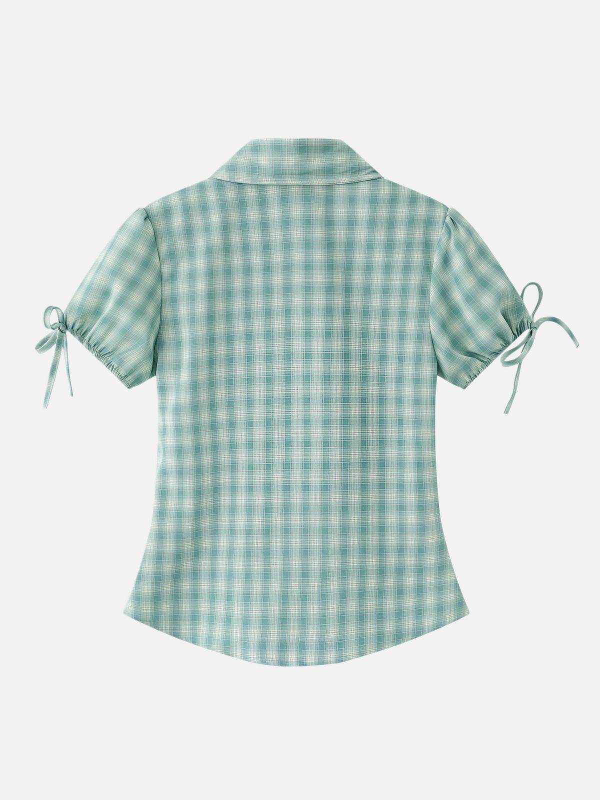 Haaura Plaid Cat Short Sleeve Shirt