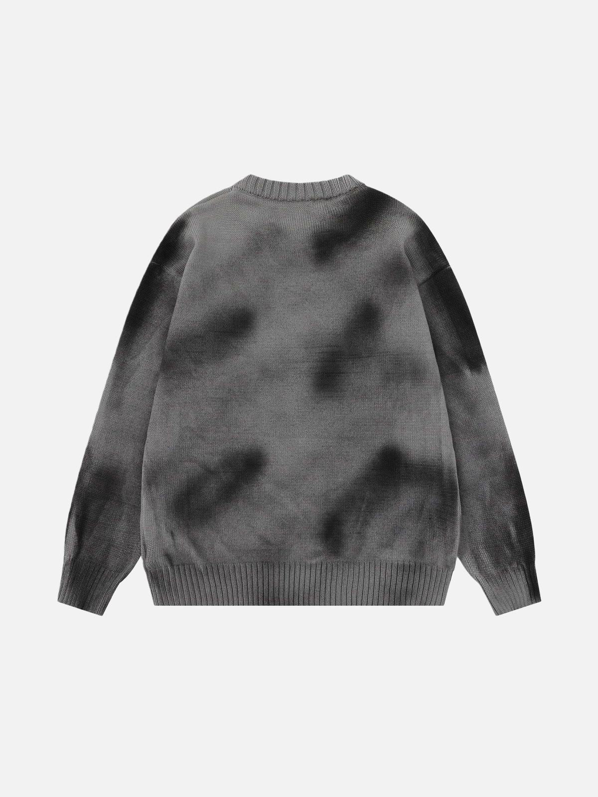Haaura Tie-Dye “BAN GOY LVD” Graphic Knit Sweater