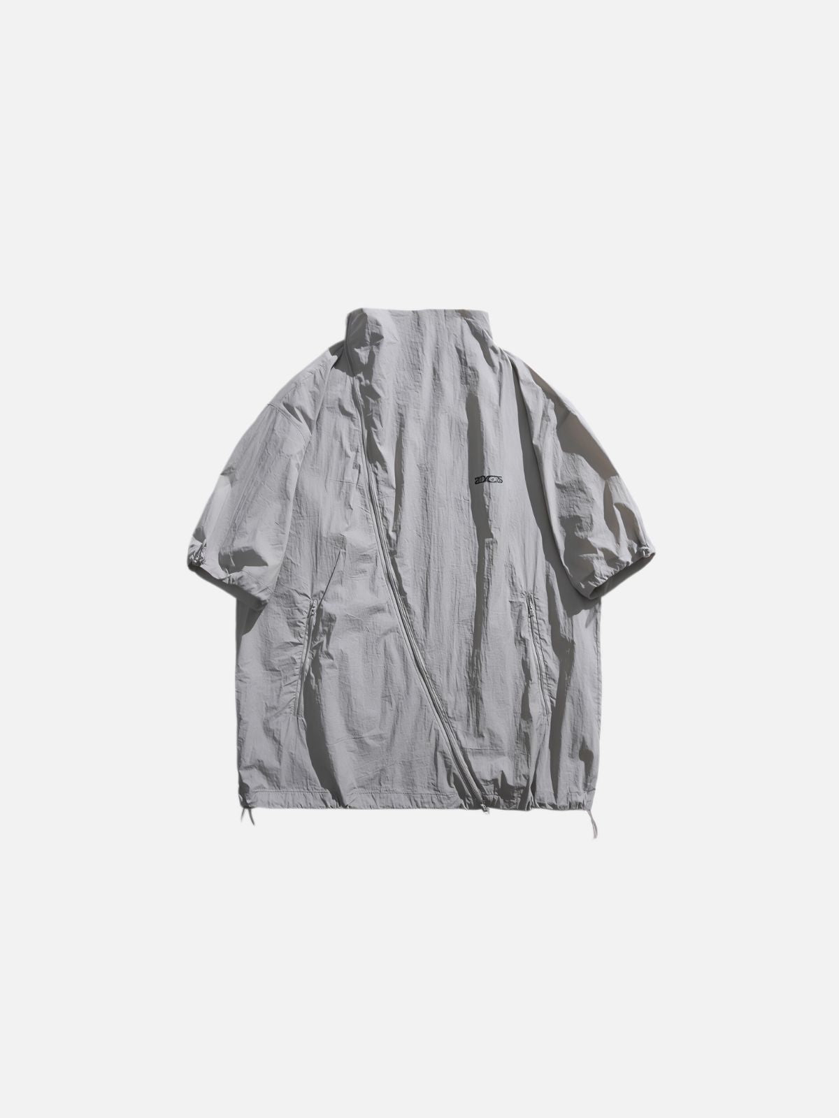Haaura Oversized Half-Zip Wrinkled Jacket
