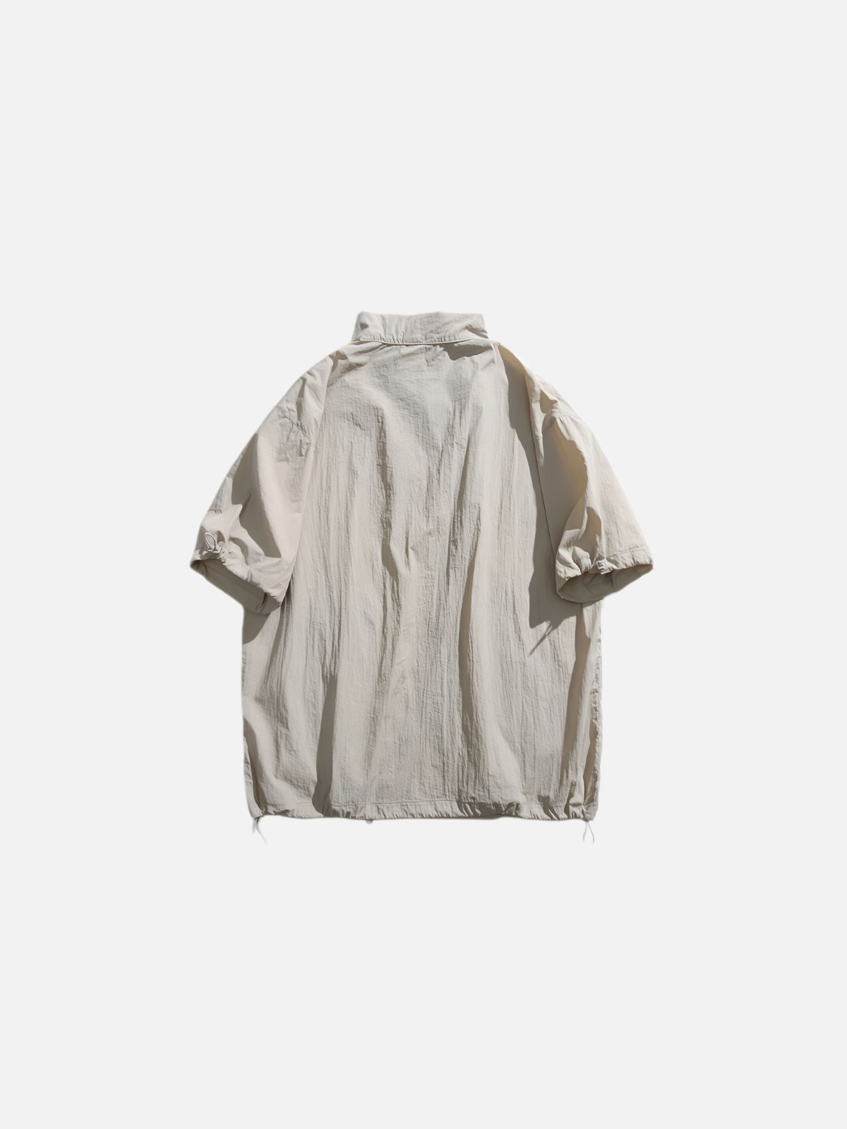 Haaura Oversized Half-Zip Wrinkled Jacket