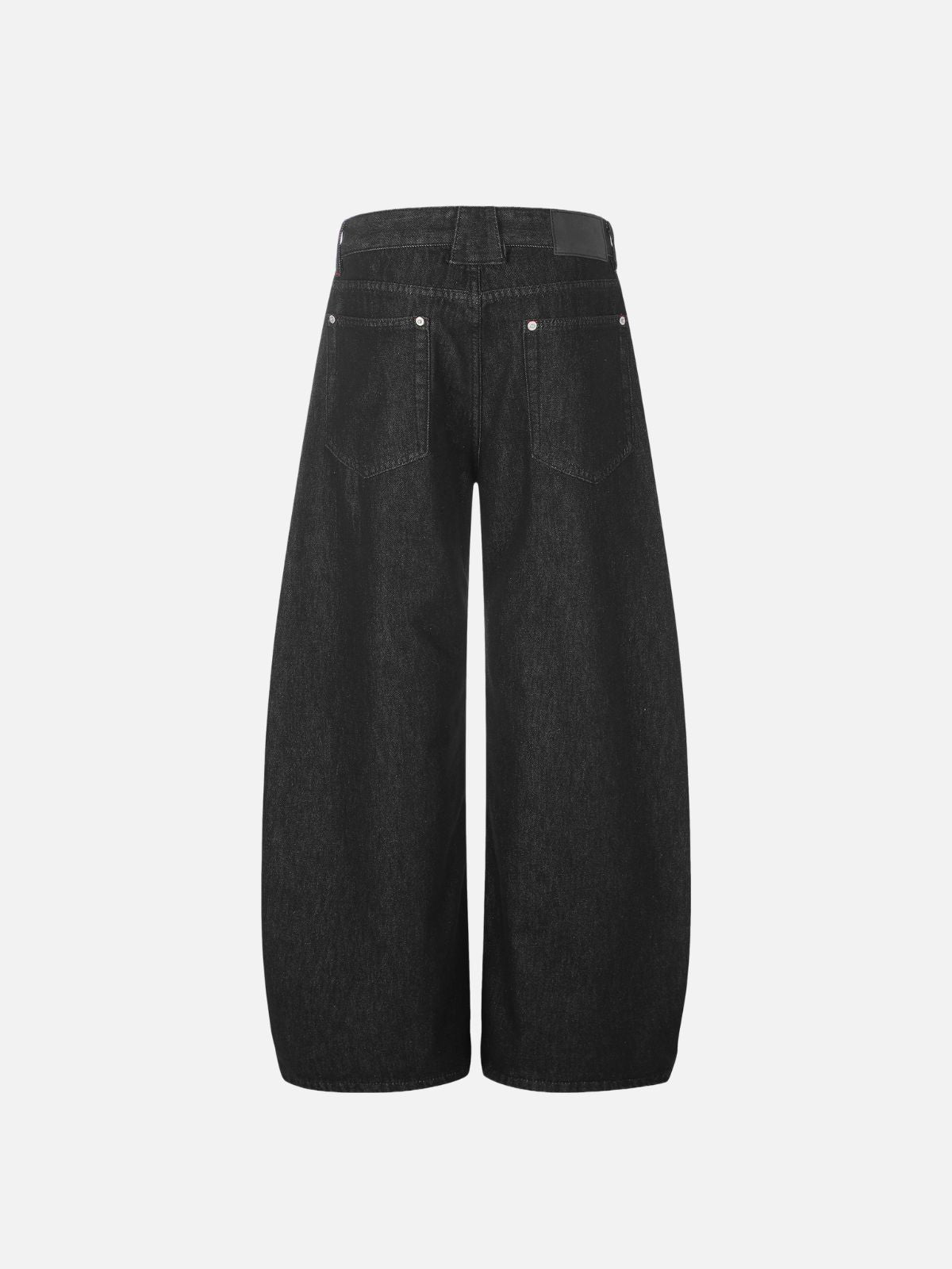 Haaura Grommet Side Button-Fly Barrel Jeans
