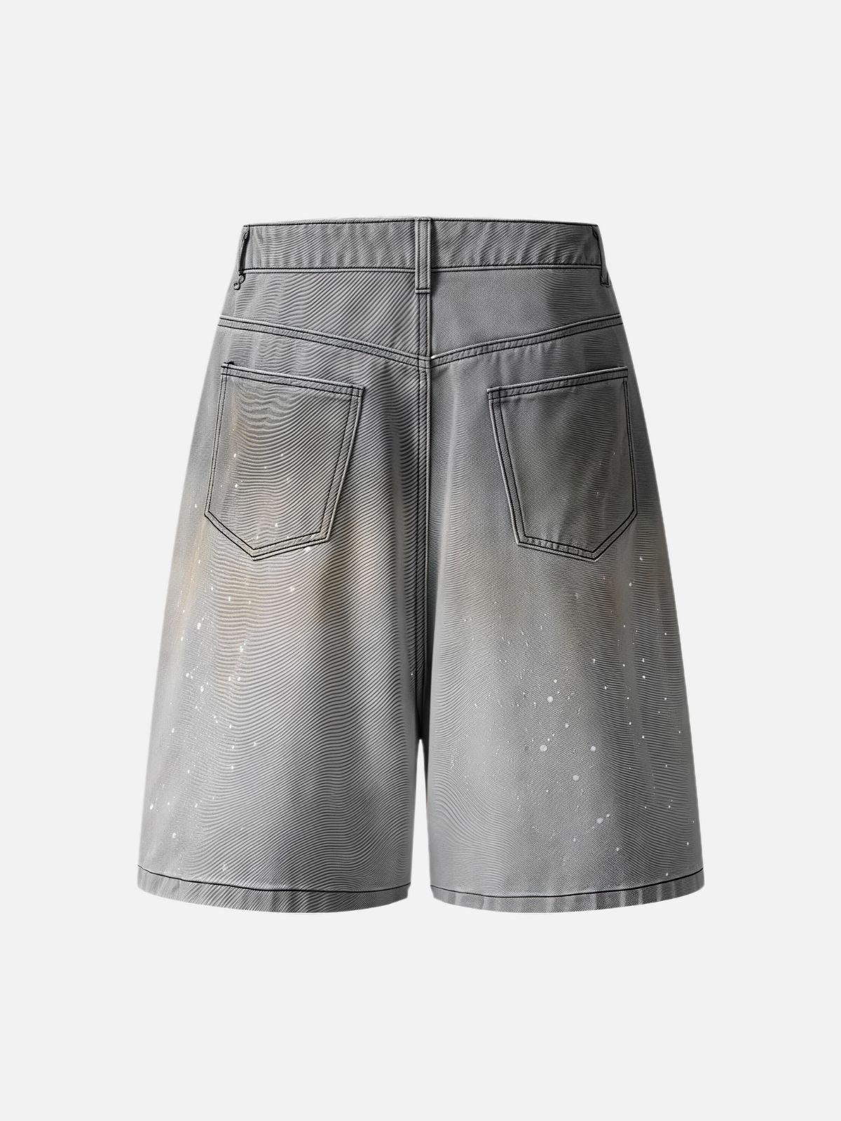 Haaura Paint Splatter Washed Baggy Jorts