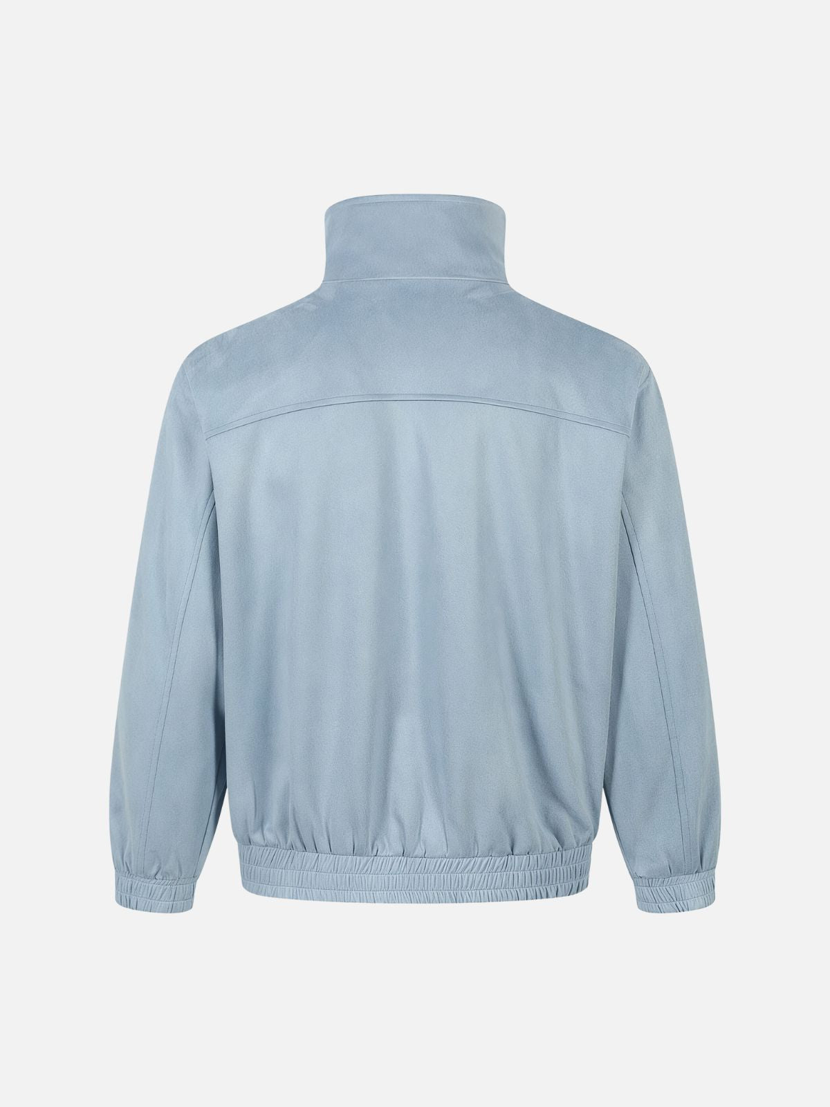 Haaura Frog Closure Striped Sleeve Stand Collar Jacket