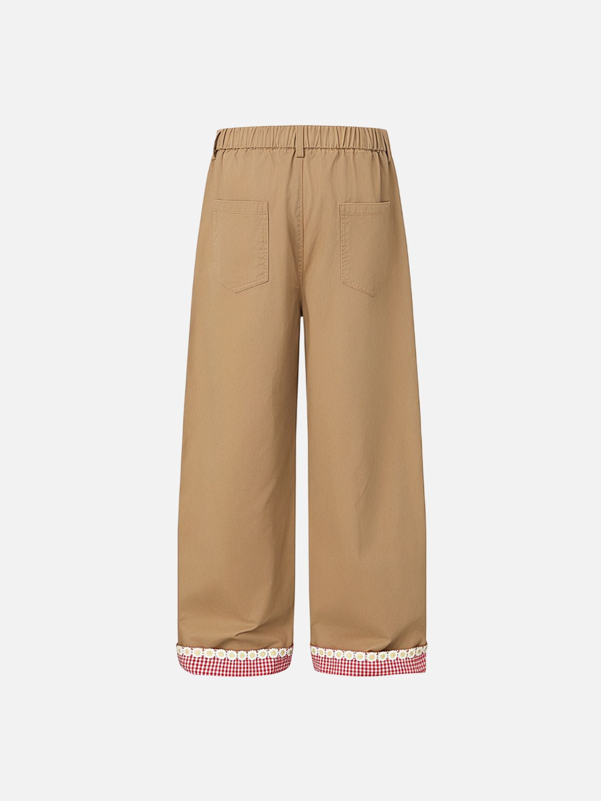 Haaura Patchwork Gingham Strawberry Baggy Pants