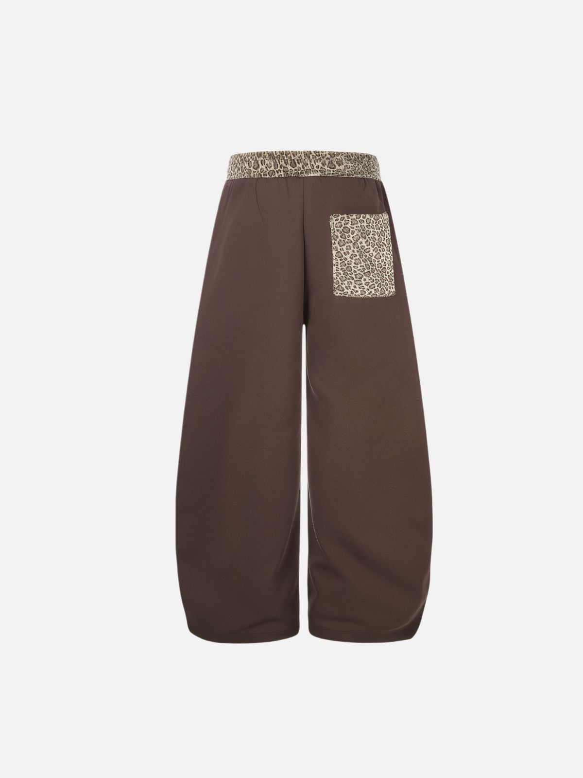 Haaura Leopard Waistband Star Graphic Drawstring Baggy Sweatpants