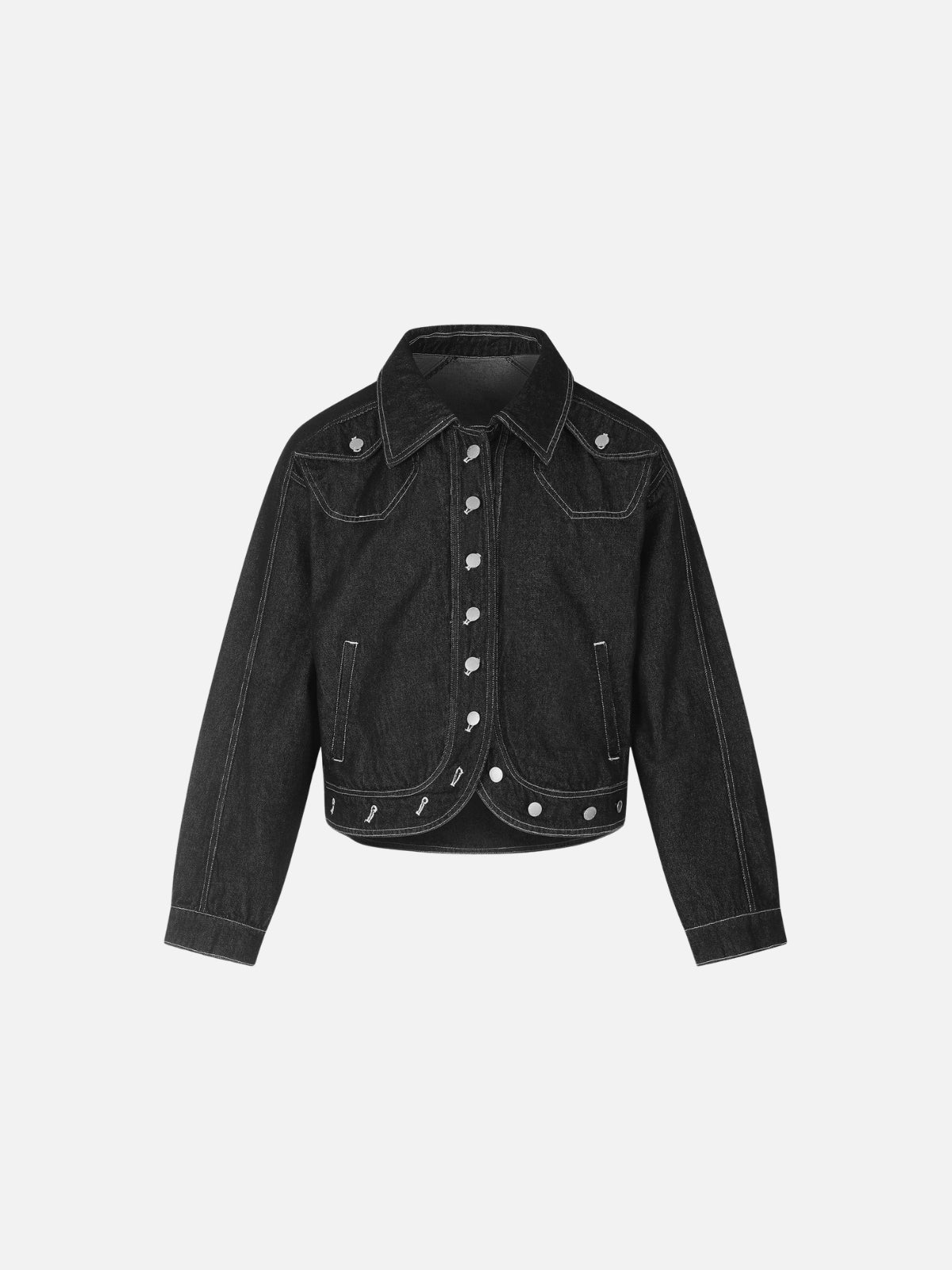 Haaura Contrast Stitch Denim Jacket