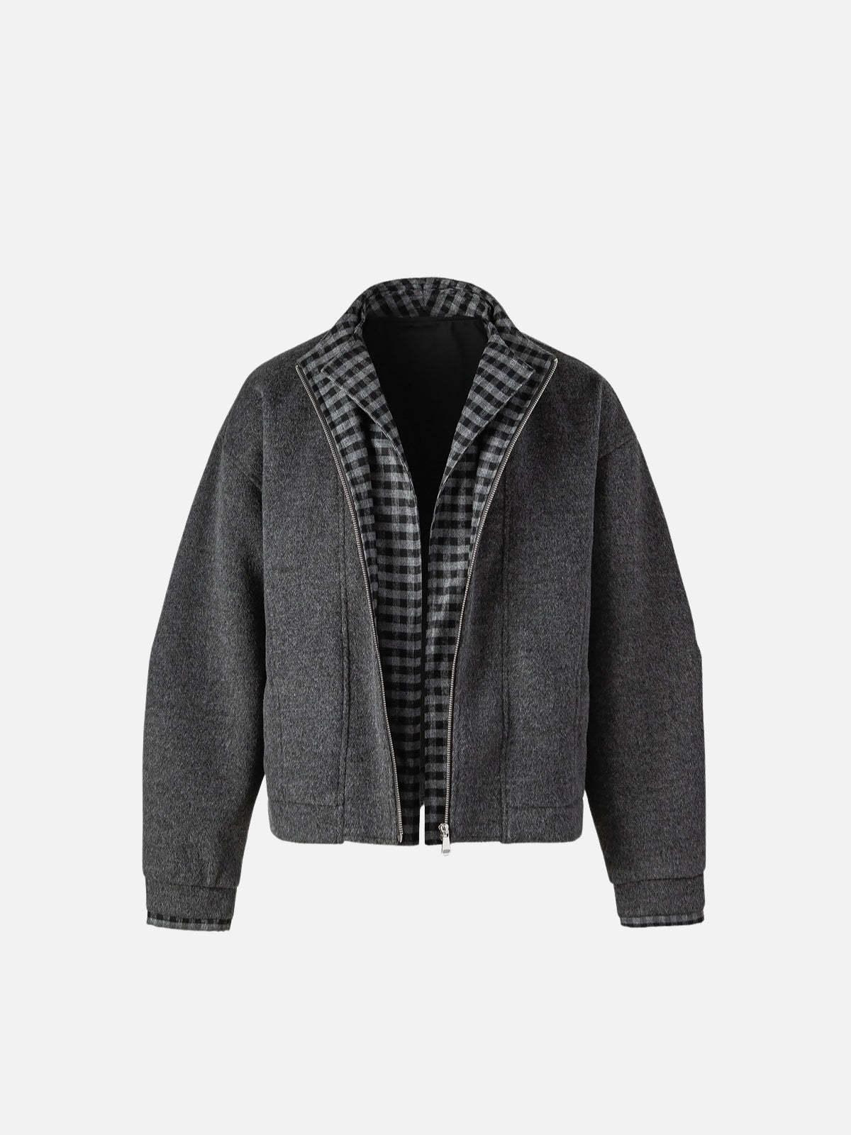 Haaura Tweed Zip Up Jacket