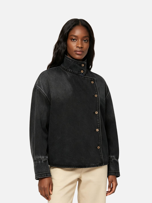 Haaura Button Washed Denimi Jacket