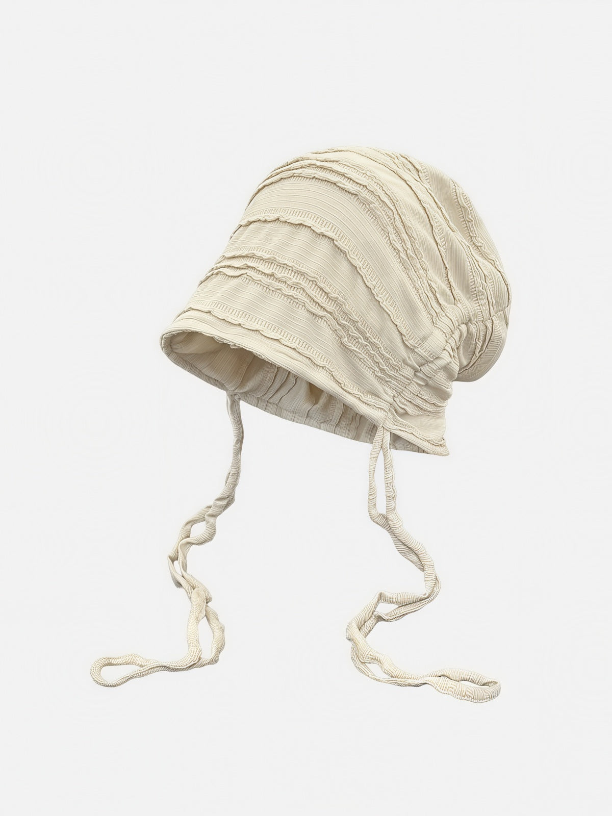 Ruched Tie Slouchy Cap