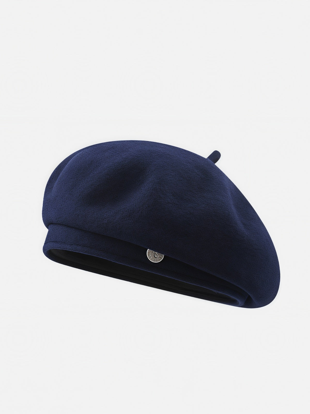 Red Felt Metal Badge Beret