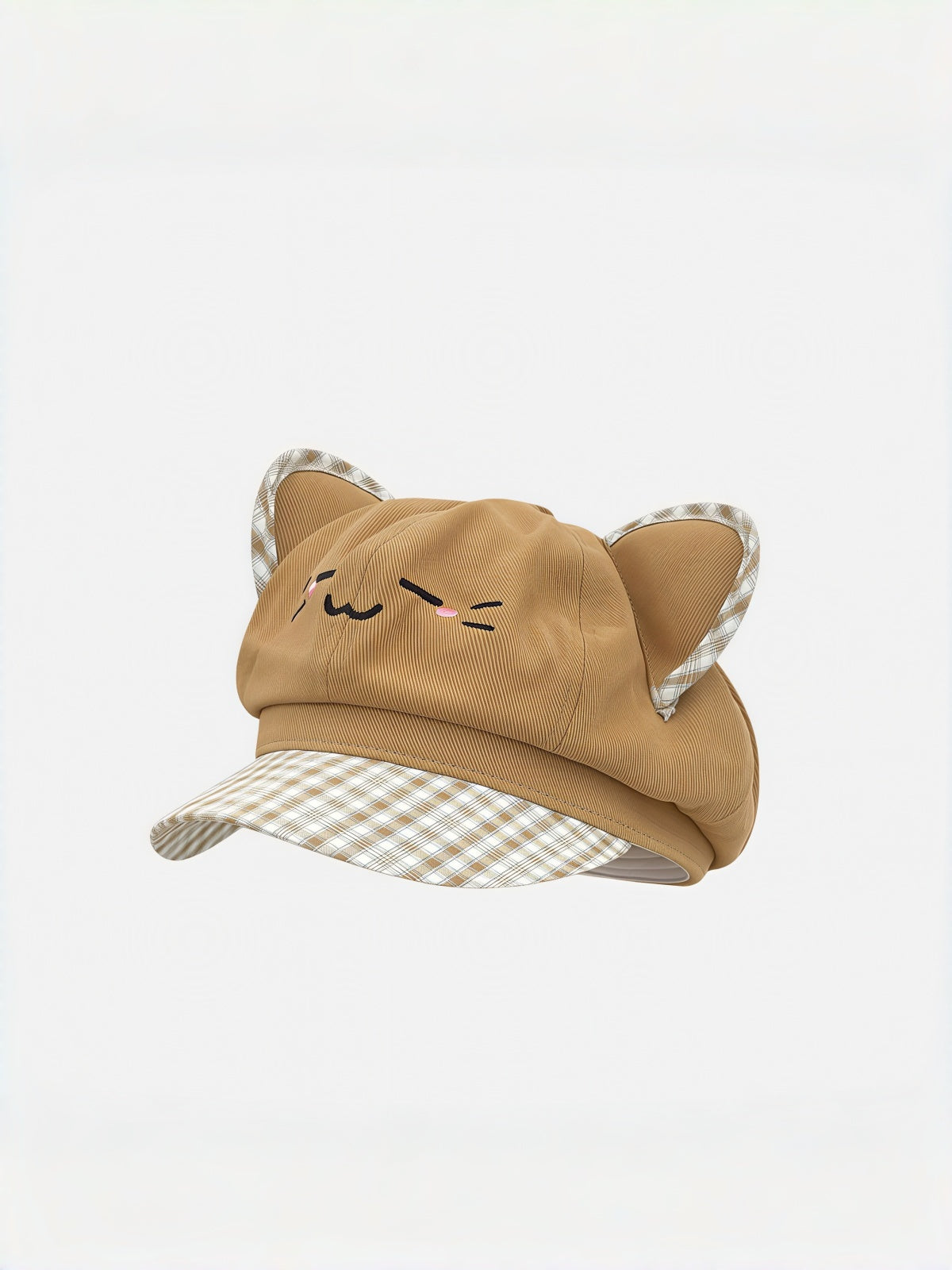 Cat Face Embroidered Cap