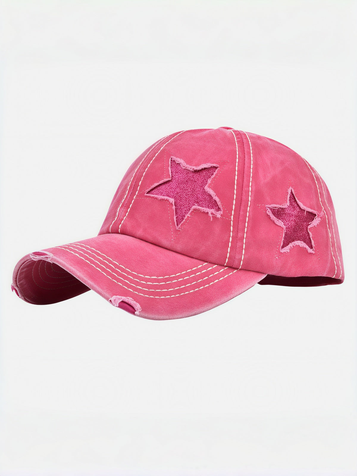 Star Embroidery Distressed Cap