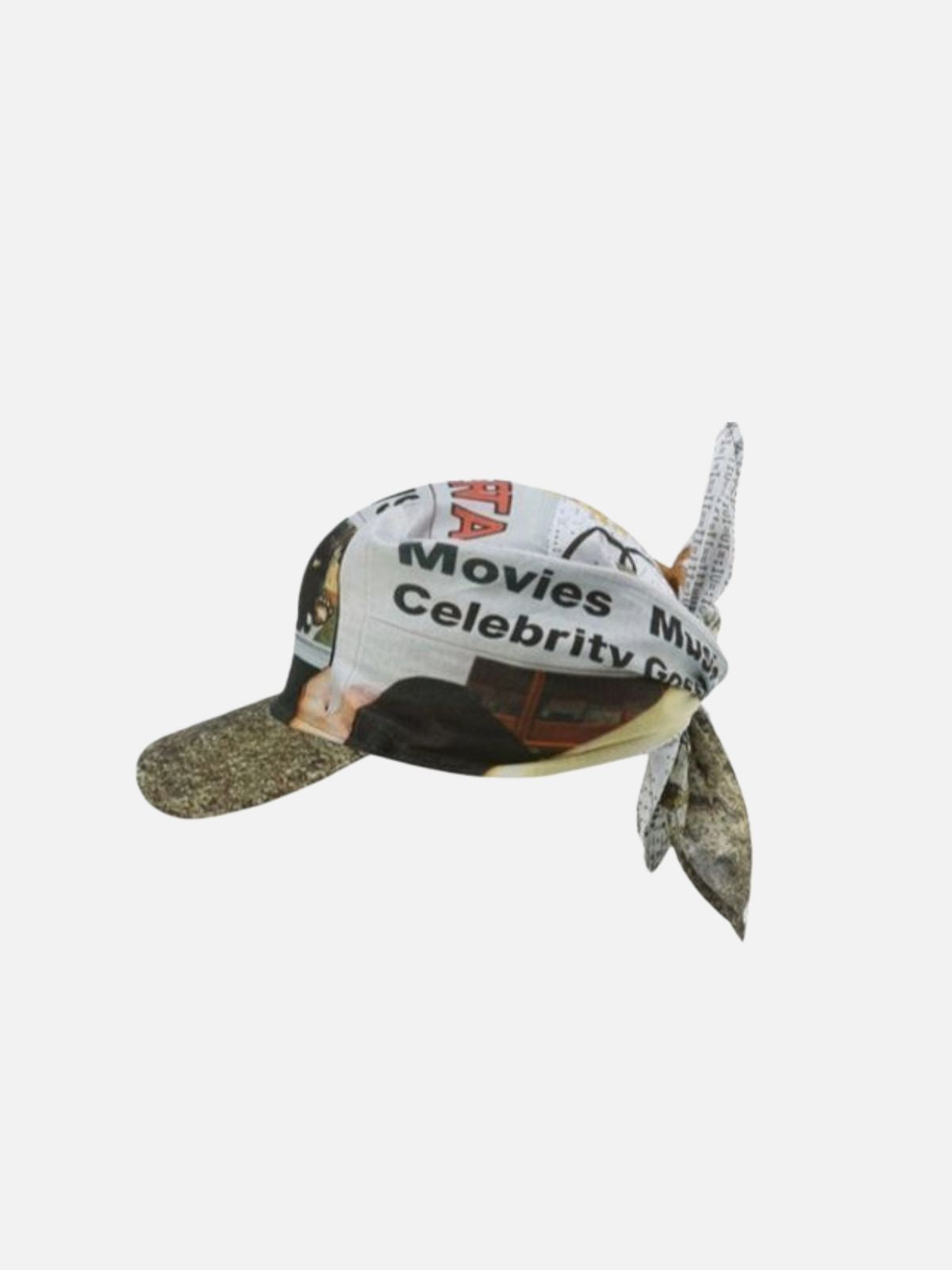 Pop Culture Newspaper Print Baseball Cap