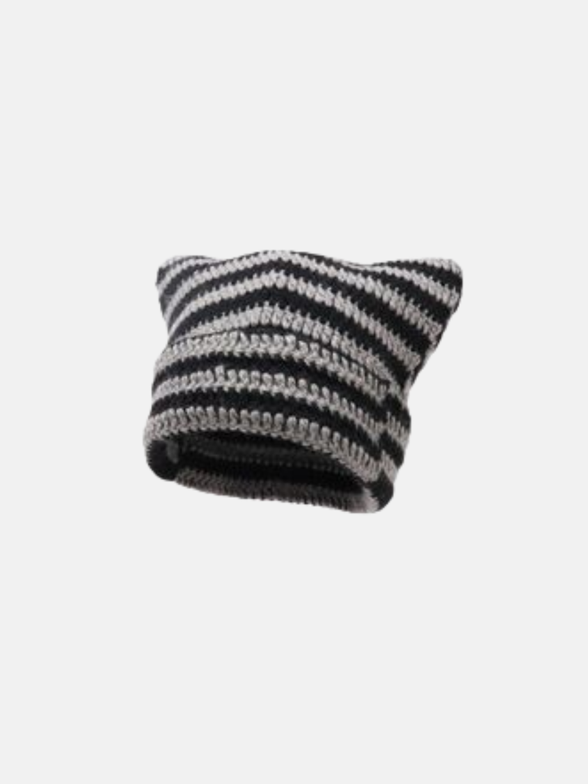 Stripe Cat Ear Beanie
