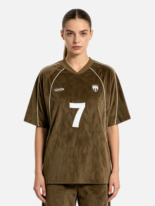 Haaura Boxy Contrast Piping Number 7 Jersey