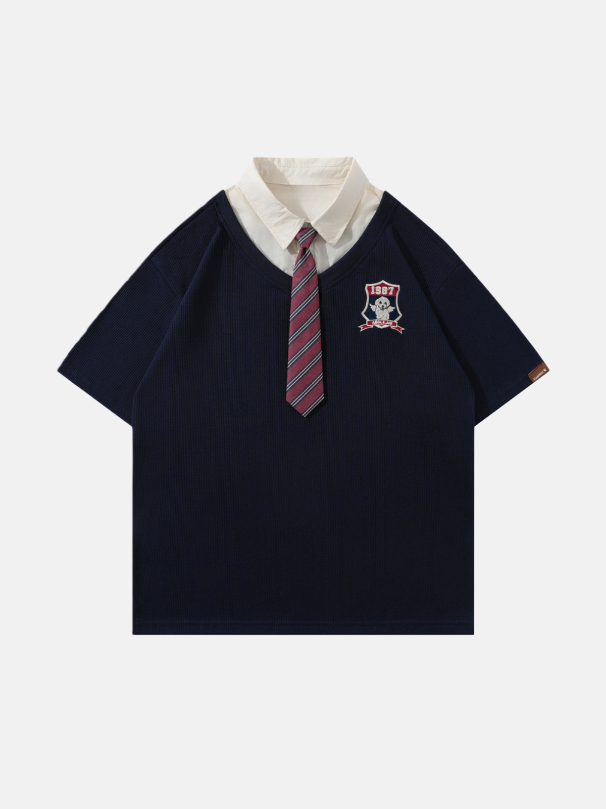 Haaura Layered Stripe Tie Tee