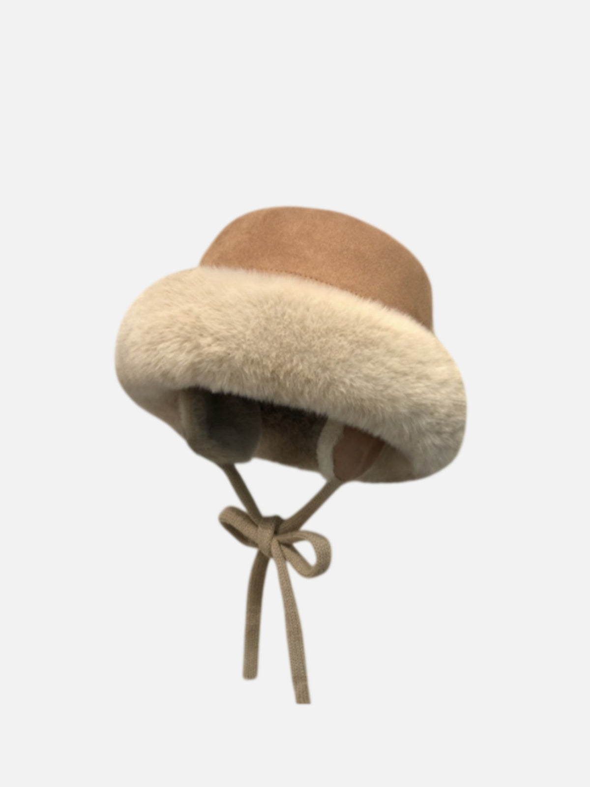 Suede Fluffy Earflap Hat