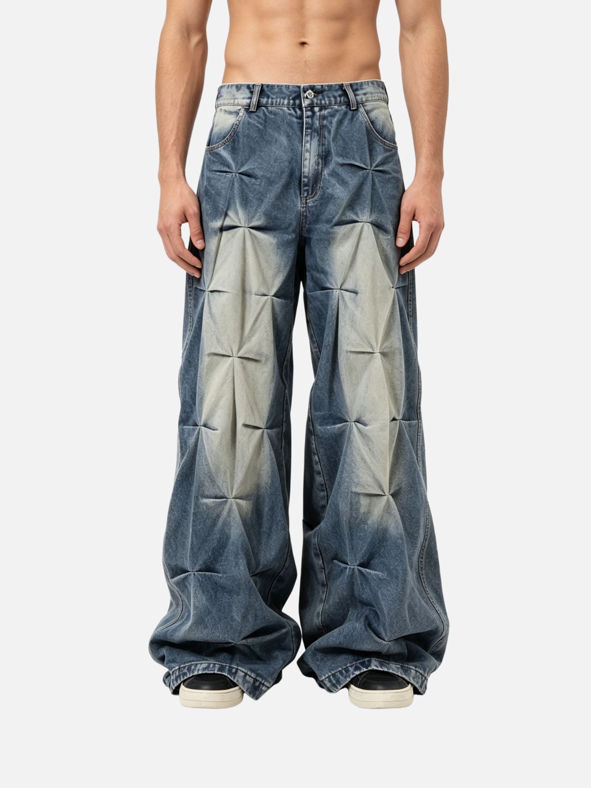 Haaura Textured Wash Super Baggy Jeans
