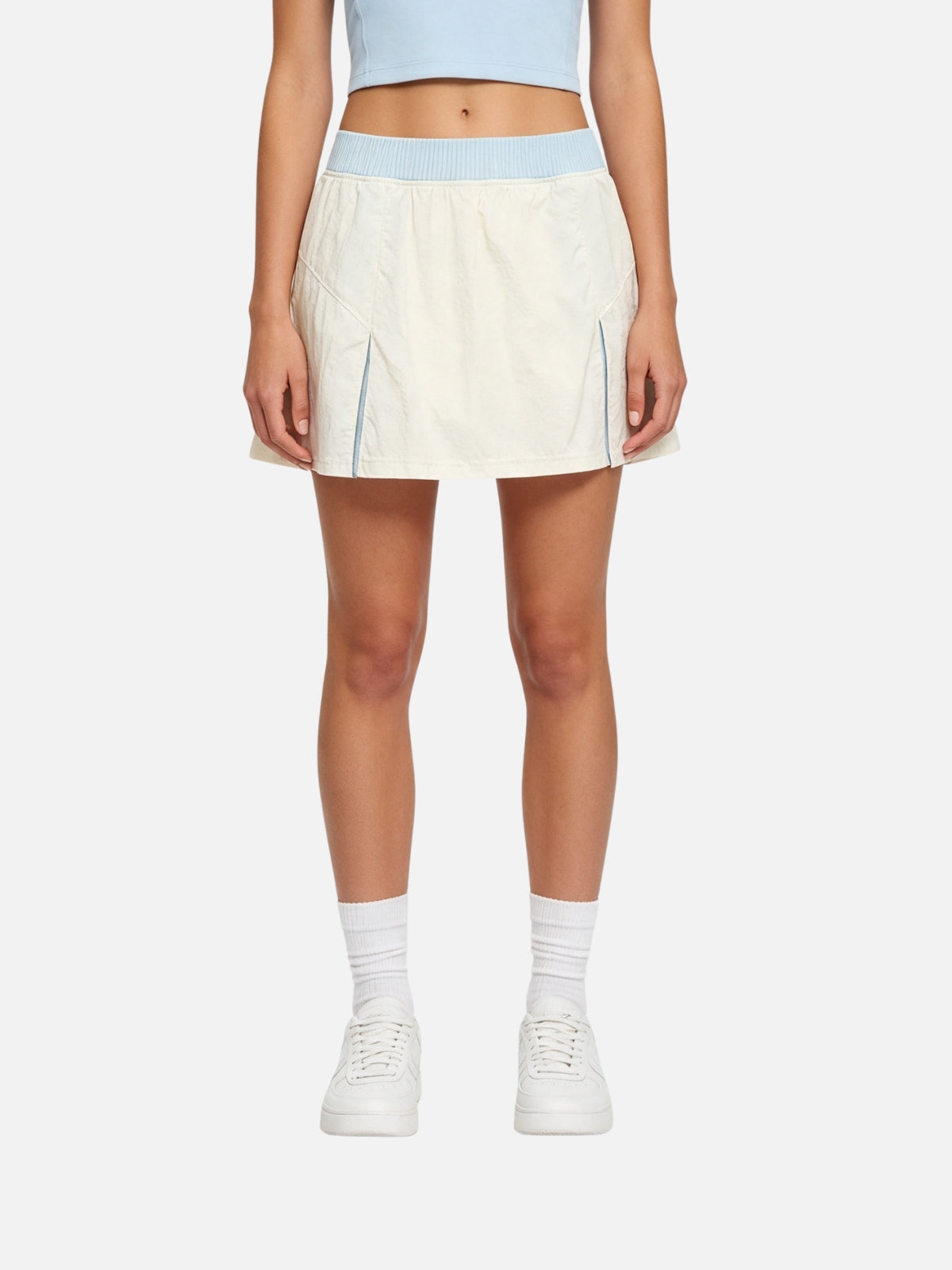 Haaura Contrast Waist Parachute Skirt