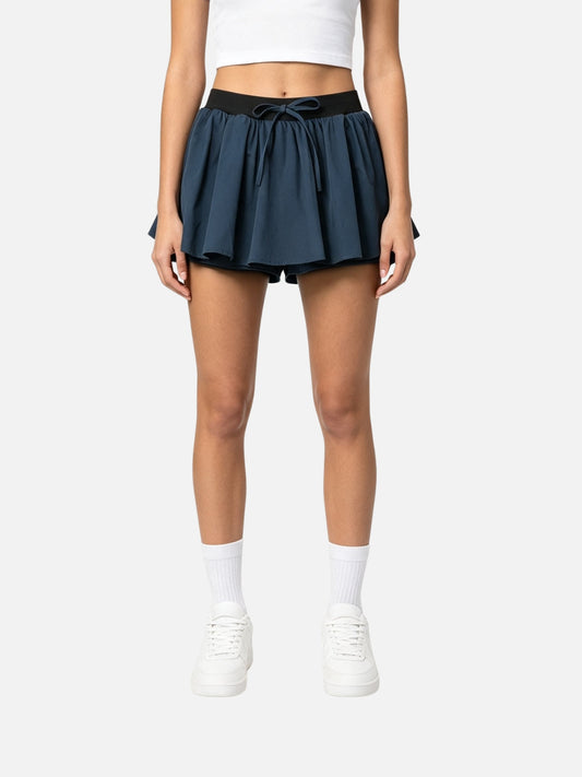 Haaura Contrast Waist Drawstring Skort