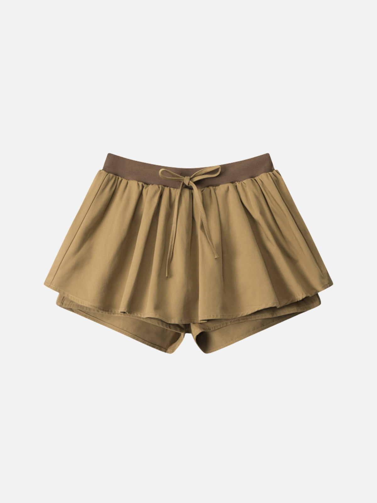 Haaura Contrast Waist Drawstring Skort