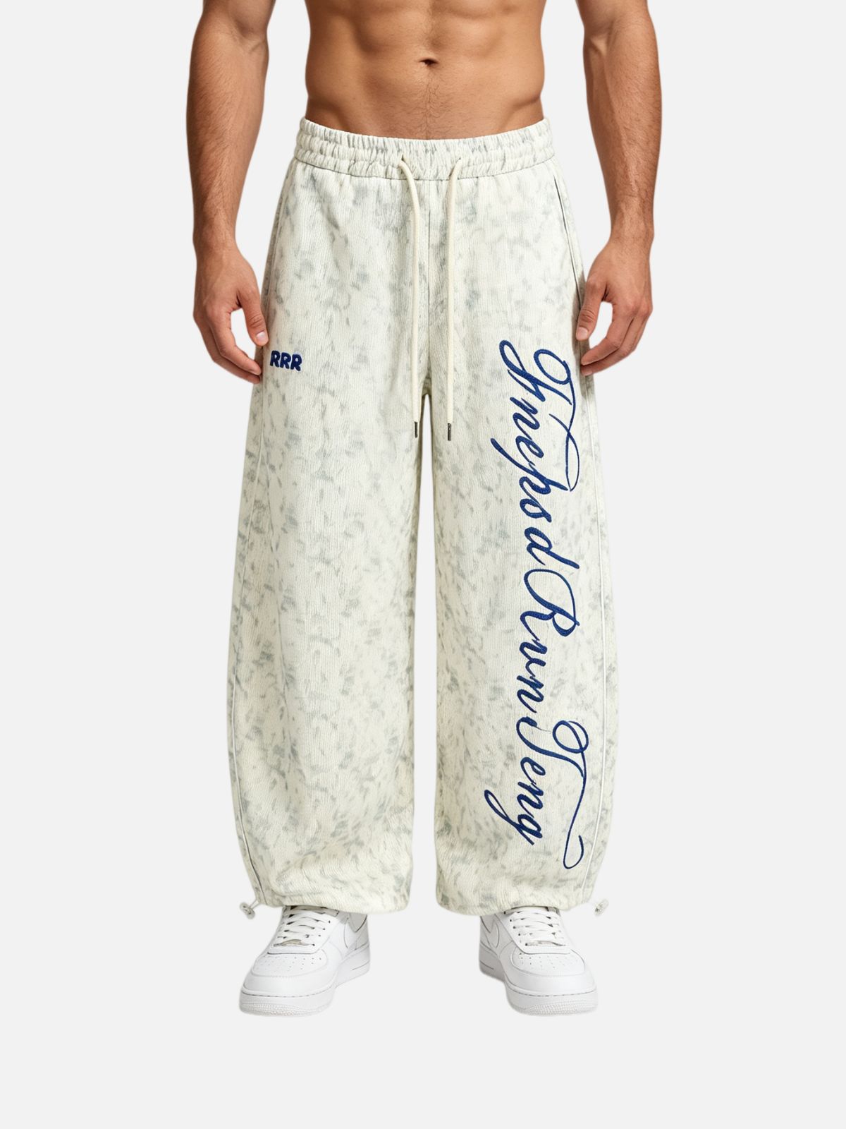 Haaura Speckled Script Graphic Sweatpants