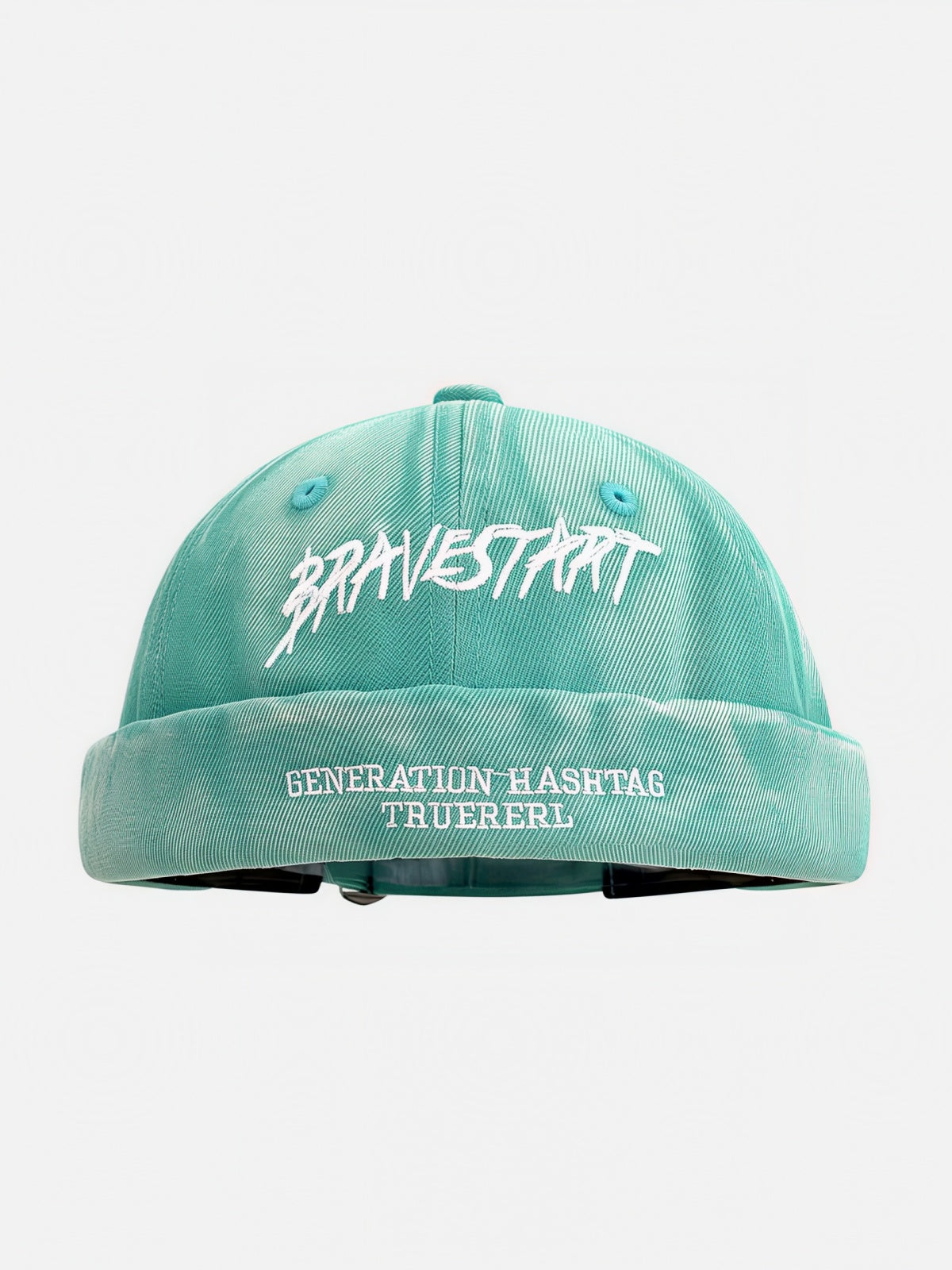 Washed Embroidered Brimless Cap